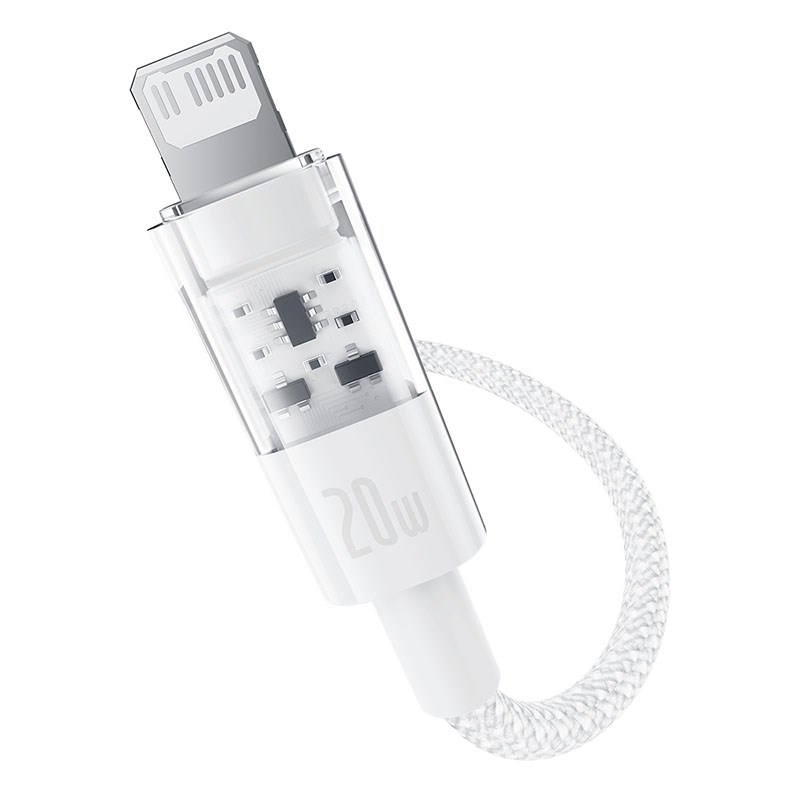Baseus Gem USB-C to iP fast charging cable 1 m 20 W White Baseus Gem USB-C to iP fast charging cable 1 m 20 W White