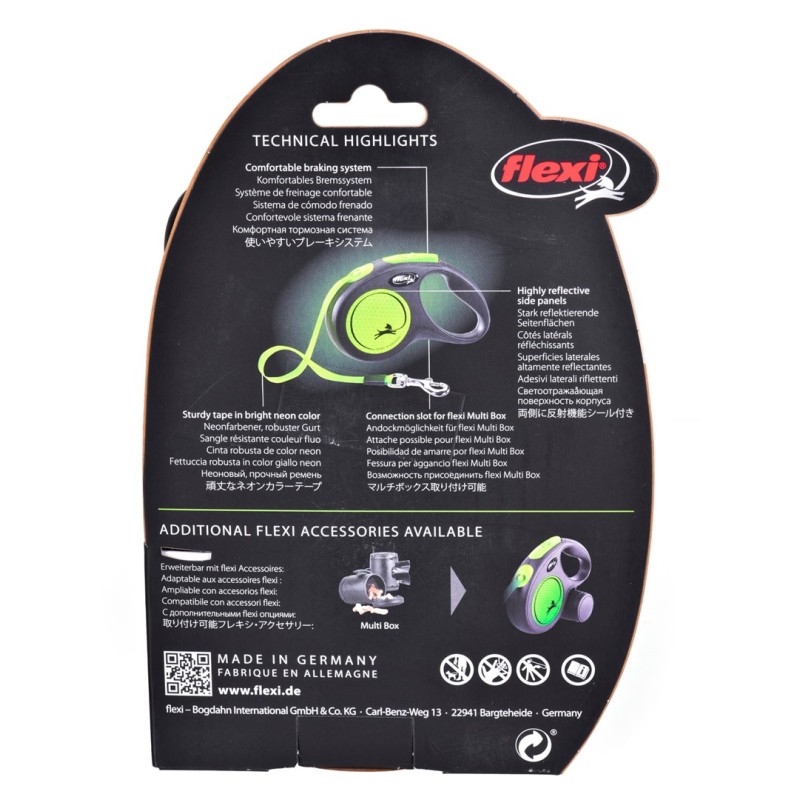 Flexi New Neon M 5 m Dog Retractable lead