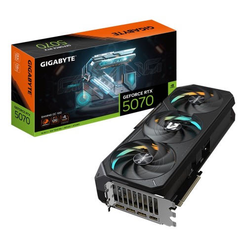 GIGABYTE GeForce RTX 5070 Ti GAMING OC 16G Graphics Card - 16GB GDDR7, 256bit, PCI-E 5.0, 2588 MHz Core Clock, 3 x DP 2.1a, 1 x HDMI 2.1b, NVIDIA DLSS 4, GV-N507TGAMING OC-16GD GIGABYTE GeForce RTX 5070 Ti GAMING OC 16G Graphics Card - 16GB GDDR7, 256bit, PCI-E 5.0, 2588 MHz Core Clock, 3 x DP 2.1a, 1 x HDMI 2.1b, NVIDIA DLSS 4, GV-N507TGAMING OC-16GD