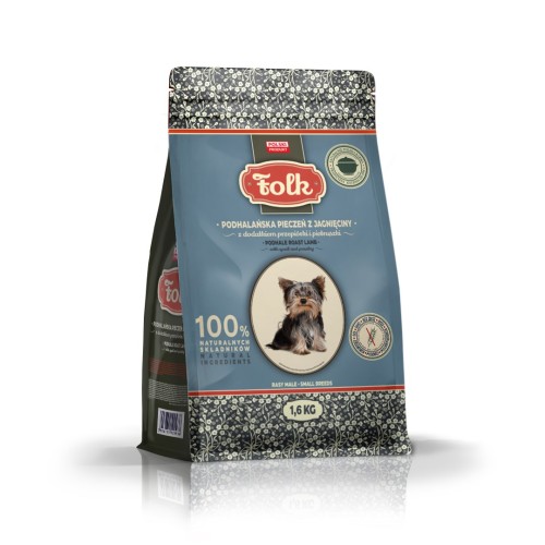 FOLK Small breeds Podhale-style lamb roast with quail and parsley - dry dog food - 1,6kg FOLK Small breeds Podhale-style lamb roast with quail and parsley - dry dog food - 1,6kg