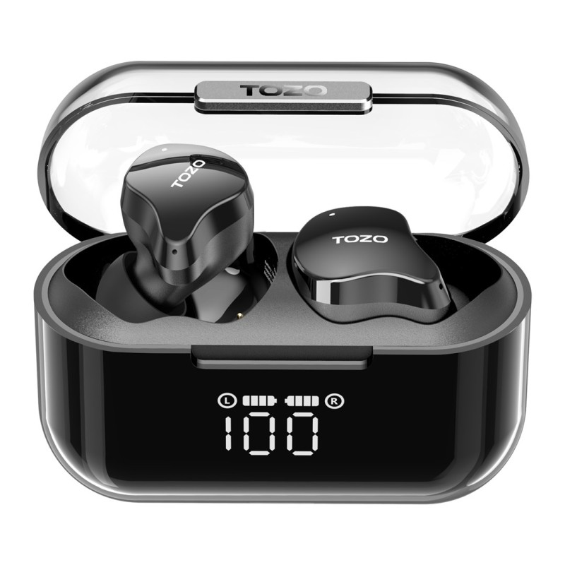 TOZO T18 CRYSTAL BUDS True Wireless Stereo (TWS) In-Ear USB Type-C Bluetooth Headset Black TOZO T18 CRYSTAL BUDS True Wireless Stereo (TWS) In-Ear USB Type-C Bluetooth Headset Black