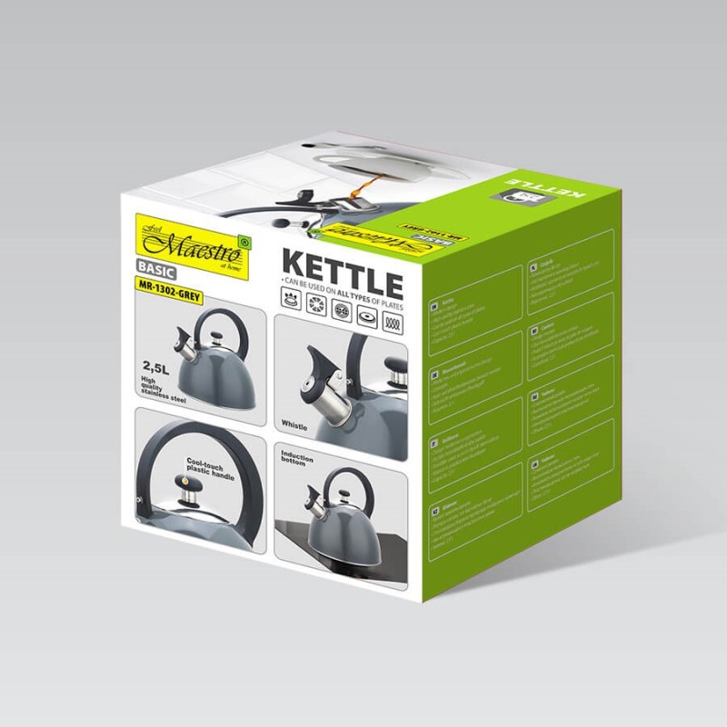 Maestro MR-1302-GREY kettle 2.5 L Grey