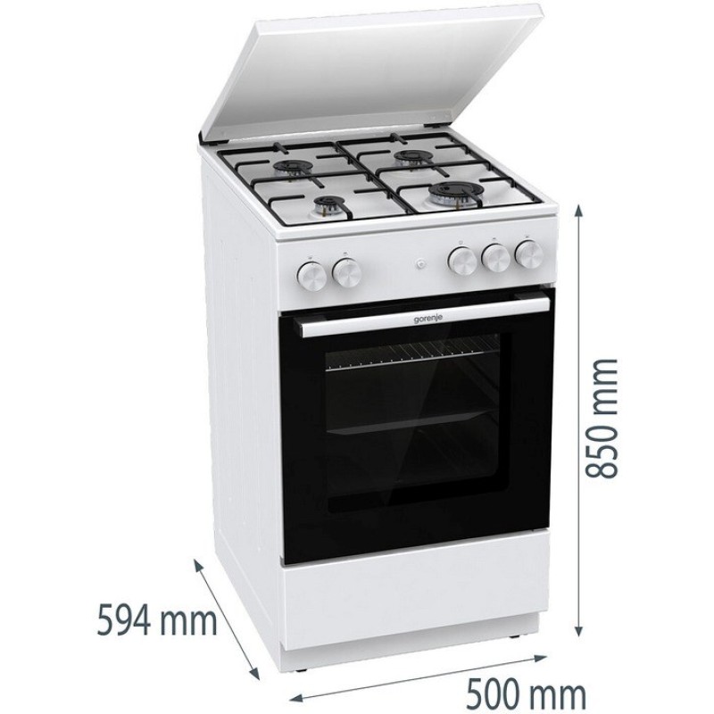 Gorenje GG5A14WJ Freestanding cooker Gas White Gorenje GG5A14WJ Freestanding cooker Gas White