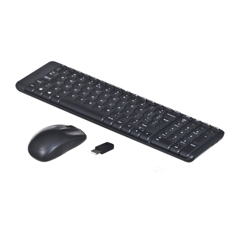 Logitech MK220 keyboard RF Wireless QWERTY International EER Black Logitech MK220 keyboard RF Wireless QWERTY International EER Black