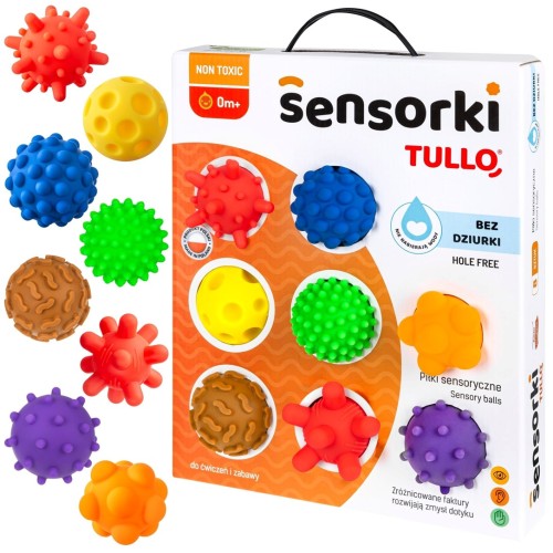 Sensory balls without holes TULLO 8 pcs