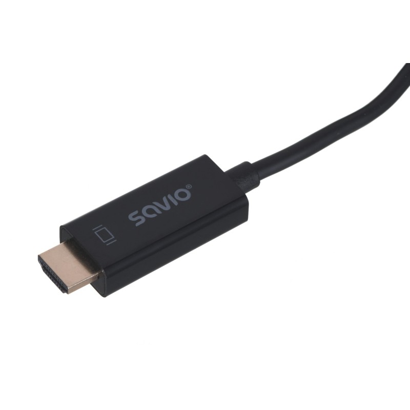 Savio CL-56 video cable adapter 1.5 m DisplayPort HDMI Type A (Standard) Black Savio CL-56 video cable adapter 1.5 m DisplayPort HDMI Type A (Standard) Black