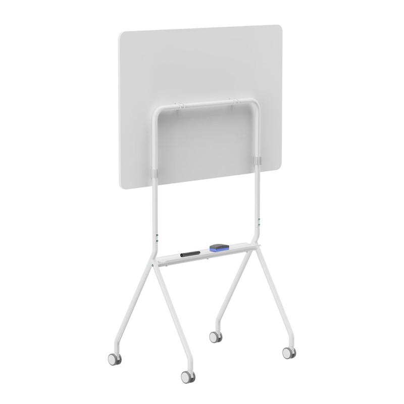 Ergo Office mobile dry erase board, horizontal orientation, white, single sided, with shelf, board dimensions 1190x790mm, ER-306