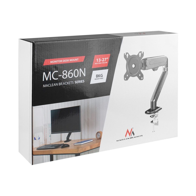 Maclean MC-860N Monitor Mount, with Gas Spring, 13