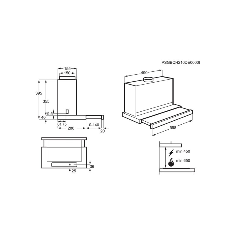 Electrolux LFP616X Grey 600 m³/h Electrolux LFP616X Grey 600 m³/h