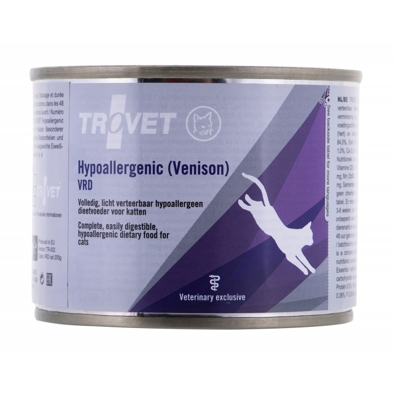 TROVET Hypoallergenic VRD with venison - wet cat food - 200g TROVET Hypoallergenic VRD with venison - wet cat food - 200g