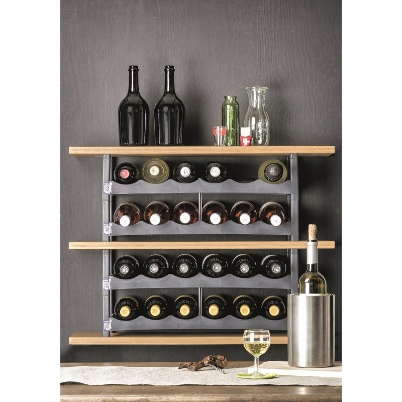 Rotho VARIO Tabletop wine rack 6 bottle(s) Grey Rotho VARIO Tabletop wine rack 6 bottle(s) Grey