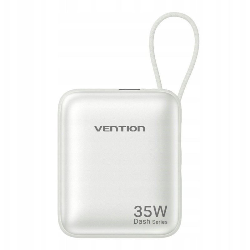 Vention 10000mAh 35W - power bank with USB-C cable (beige)