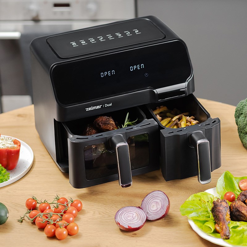Zelmer ZAF9000 Air Fryer 5.5 l + 3.5 l 2700 W black Zelmer ZAF9000 Air Fryer 5.5 l + 3.5 l 2700 W black
