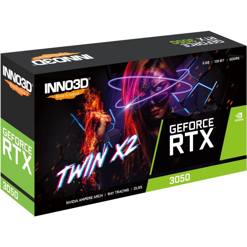 Inno3D GeForce RTX 3050 Twin X2 NVIDIA 8 GB GDDR6 Inno3D GeForce RTX 3050 Twin X2 NVIDIA 8 GB GDDR6
