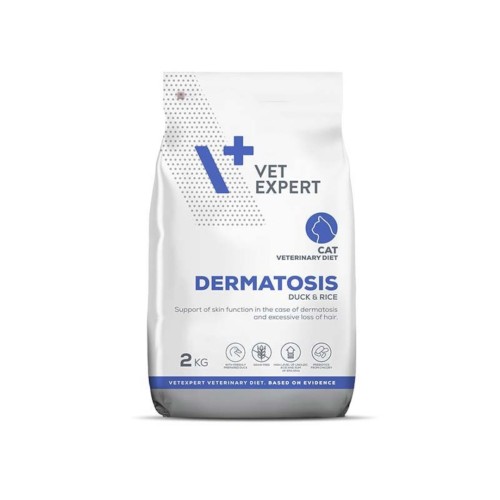 VET EXPERT Veterinary Diet Dermatosis Cat Duck & Rice – dry cat food – 2 kg VET EXPERT Veterinary Diet Dermatosis Cat Duck & Rice – dry cat food – 2 kg