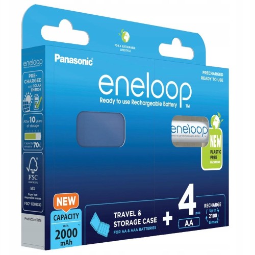 PANASONIC ENELOOP AA 2000mAh 4 szt + CASE PANASONIC ENELOOP AA 2000mAh 4 szt + CASE