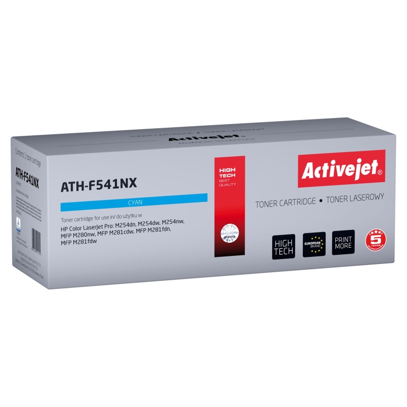 Activejet ATH-F541NX toner (replacement for HP 540 CF541X; Supreme; 2500 pages; cyan)