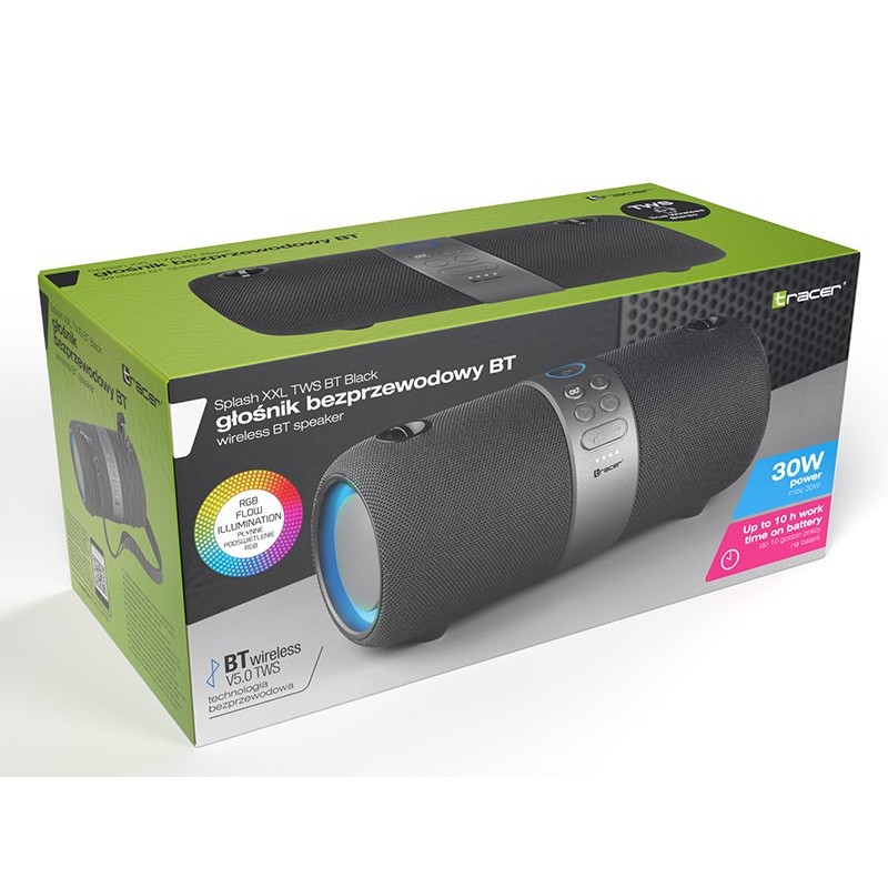 Tracer SPLASH XXL Stereo portable speaker Black 30 W Tracer SPLASH XXL Stereo portable speaker Black 30 W