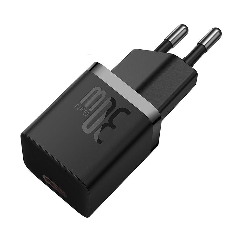 Baseus P10110902113-01 USB-C GaN5 mini 30W mains charger Black Baseus P10110902113-01 USB-C GaN5 mini 30W mains charger Black