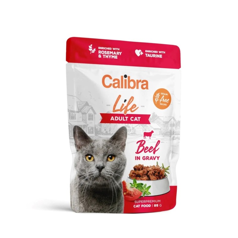 CALIBRA CAT life pouch adult beef in gravy 85g CALIBRA CAT life pouch adult beef in gravy 85g