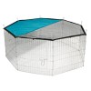 KERBL Modular Run Rabbit, Dog Pen with Door - 8 Elements 57x56 cm with Cover