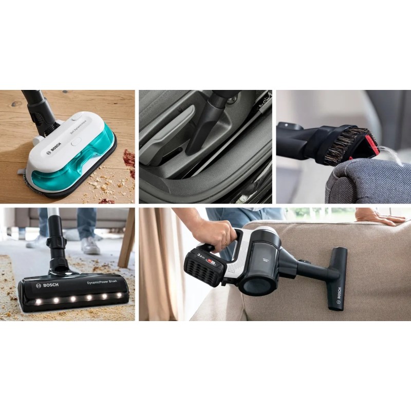 Cordless 2-in-1 hoover, vacuuming and mopping Unlimited 7 ProHygienic Aqua White Cordless 2-in-1 hoover, vacuuming and mopping Unlimited 7 ProHygienic Aqua White