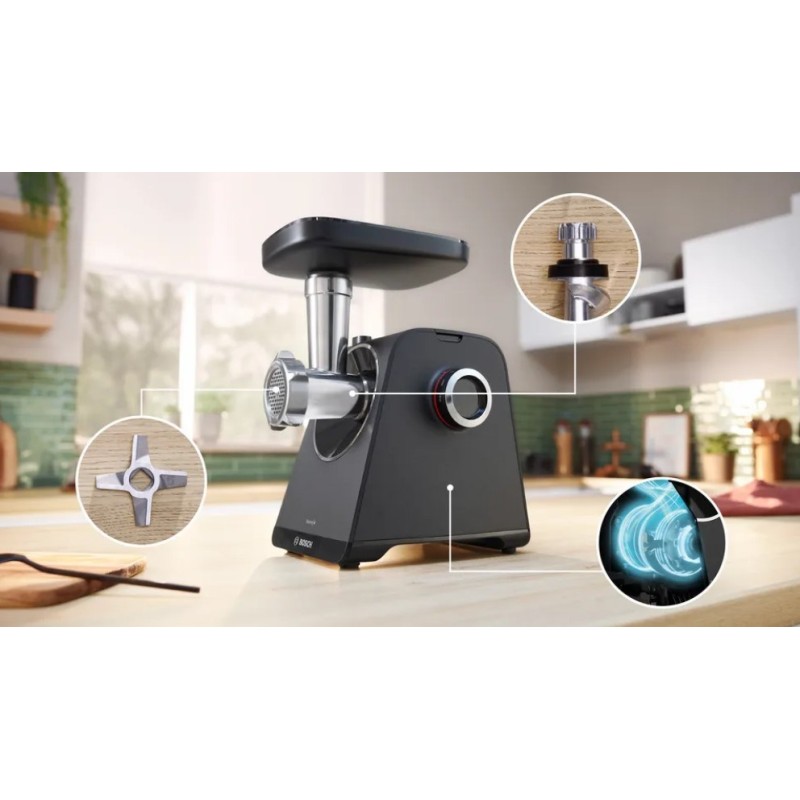 Bosch MFWS440B mincer 1900 W Black, Silver Bosch MFWS440B mincer 1900 W Black, Silver