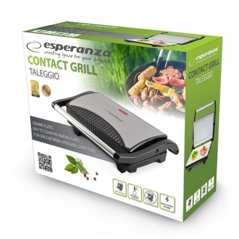 Esperanza EKG006 Electric grill 750W Inox/Black Esperanza EKG006 Electric grill 750W Inox/Black
