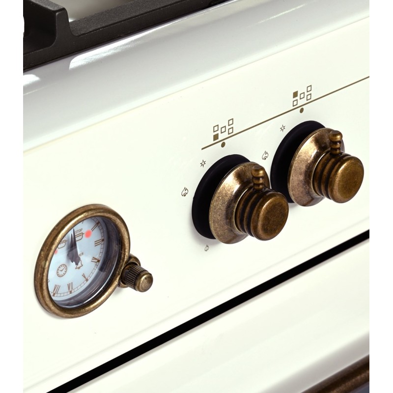 Ravanson Retro KWGE–90ARC gas and electric cooker (cream)