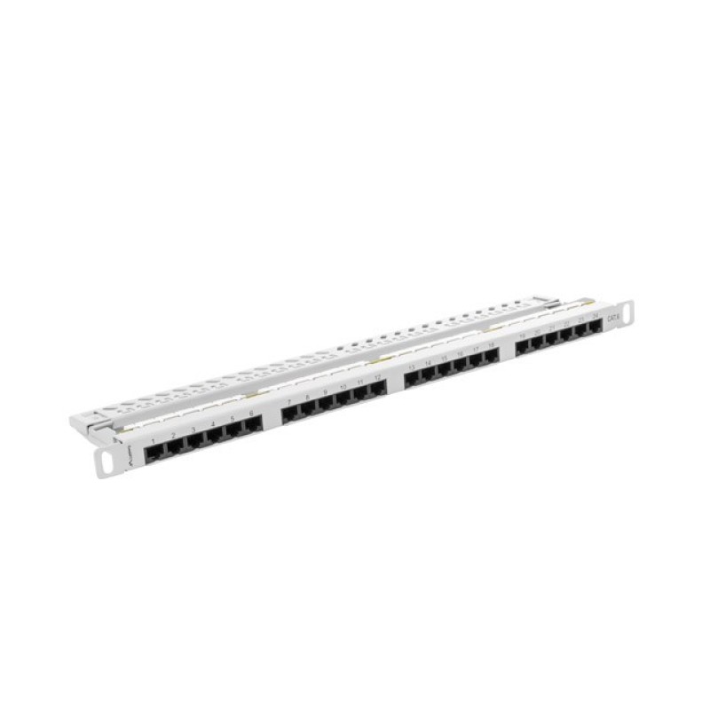 LANBERG PATCH PANEL 24 PORT 0.5U CAT.6 UTP GRAY LANBERG PATCH PANEL 24 PORT 0.5U CAT.6 UTP GRAY