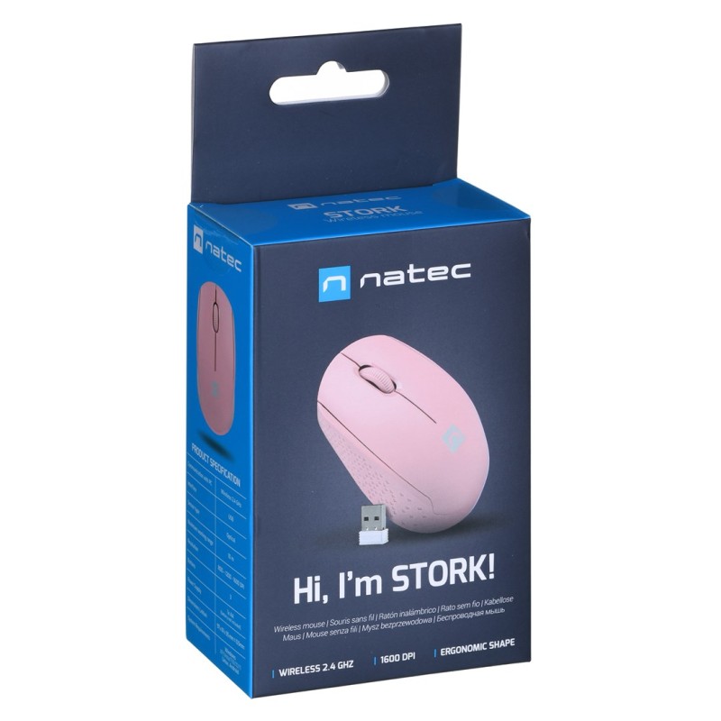 NATEC STORK mouse Home Ambidextrous Bluetooth + USB Type-A Optical 1600 DPI NATEC STORK mouse Home Ambidextrous Bluetooth + USB Type-A Optical 1600 DPI