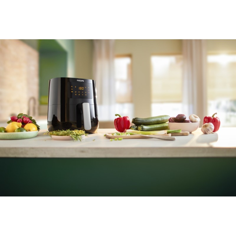 Philips Essential HD9252/70 fryer Single 4.1 L Stand-alone 1400 W Hot air fryer Black, Silver Philips Essential HD9252/70 fryer Single 4.1 L Stand-alone 1400 W Hot air fryer Black, Silver