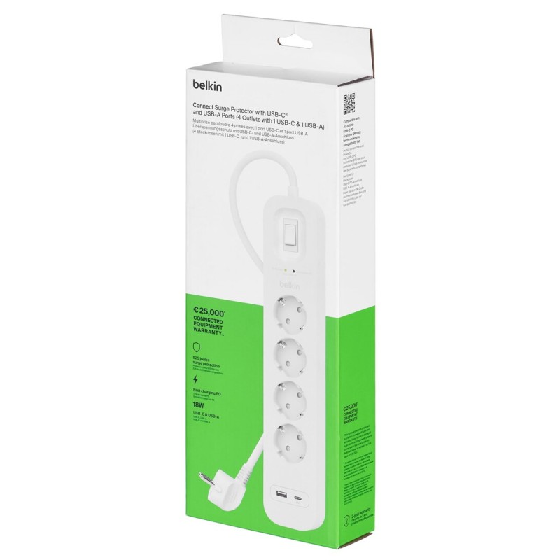 Belkin SRB001VF2M surge protector White 4 AC outlet(s) 2 m Belkin SRB001VF2M surge protector White 4 AC outlet(s) 2 m