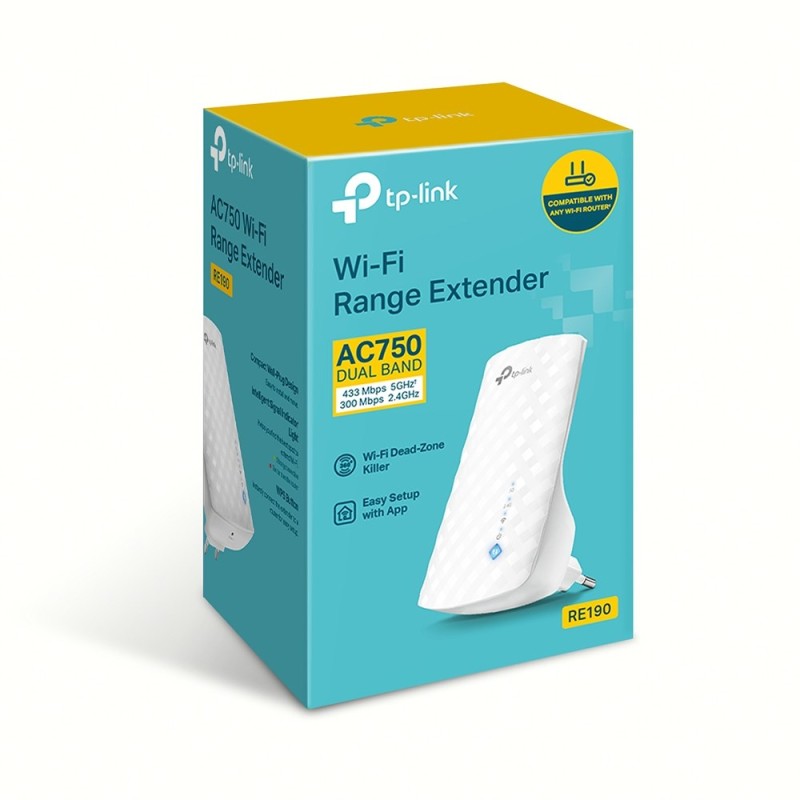 TP-Link RE190 network extender Network repeater White TP-Link RE190 network extender Network repeater White