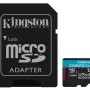 Kingston Technology 128GB microSDXC Canvas Go Plus Gen4 200MB/s A2 U3 V30 Card + Adapter