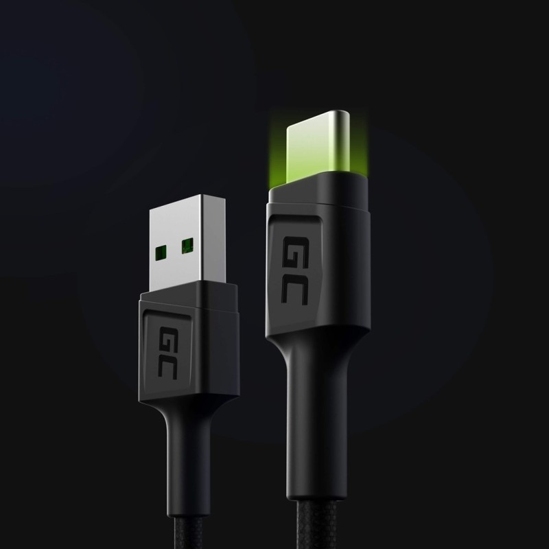 Green Cell KABGC06 USB cable 1.2 m USB A USB C Black Green Cell KABGC06 USB cable 1.2 m USB A USB C Black