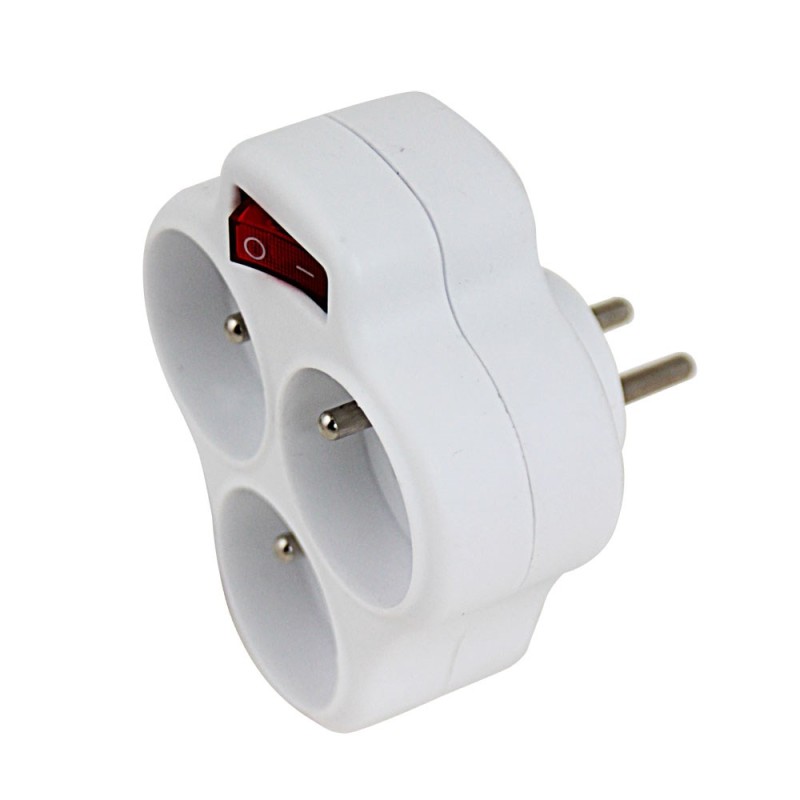 Esperanza ELK304W Electrical Splitter 3 sockets switch White Esperanza ELK304W Electrical Splitter 3 sockets switch White