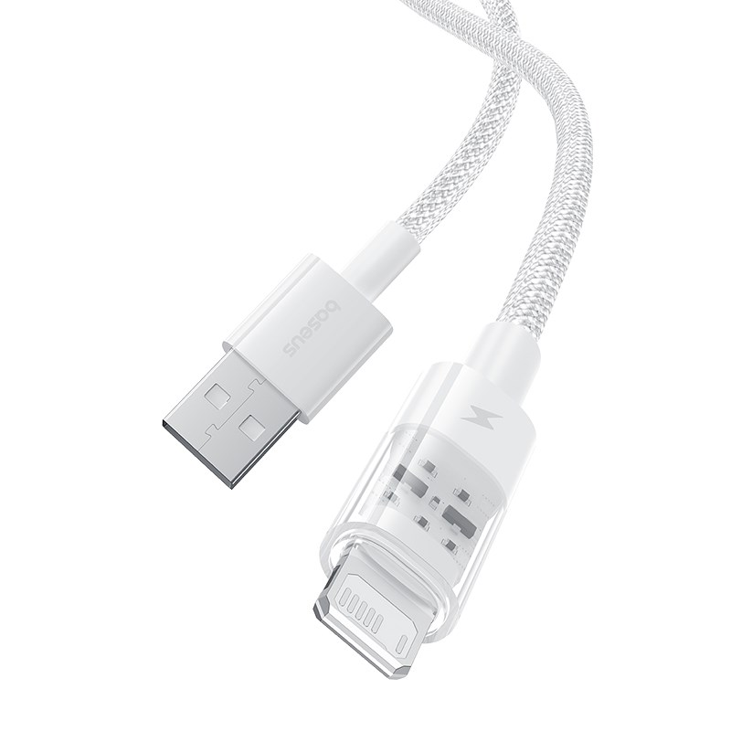 Baseus Gem USB to IP 2.4A fast charging cable 2 m White Baseus Gem USB to IP 2.4A fast charging cable 2 m White