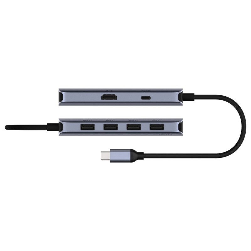Cudy UH500 interface hub USB 3.2 Gen 1 (3.1 Gen 1) Type-C 5000 Mbit/s Grey, Silver Cudy UH500 interface hub USB 3.2 Gen 1 (3.1 Gen 1) Type-C 5000 Mbit/s Grey, Silver