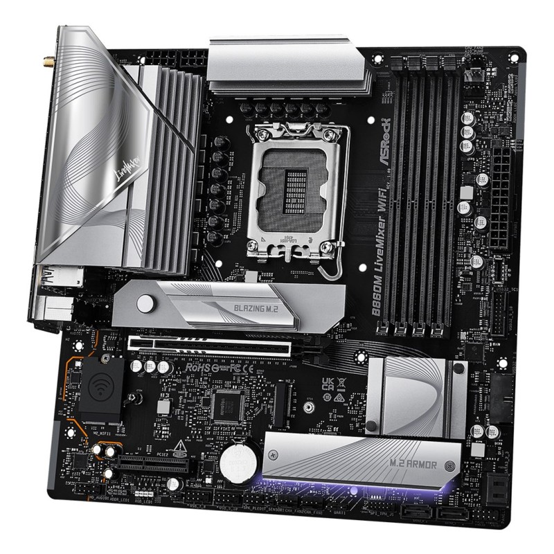 Asrock B860M LiveMixer WiFi Intel B860 LGA 1851 (Socket V1) micro ATX Asrock B860M LiveMixer WiFi Intel B860 LGA 1851 (Socket V1) micro ATX