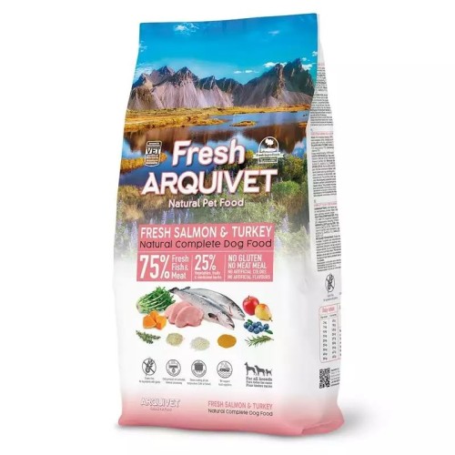 ARQUIVET Fresh Salmon with turkey - semi-moist dog food - 10 kg ARQUIVET Fresh Salmon with turkey - semi-moist dog food - 10 kg