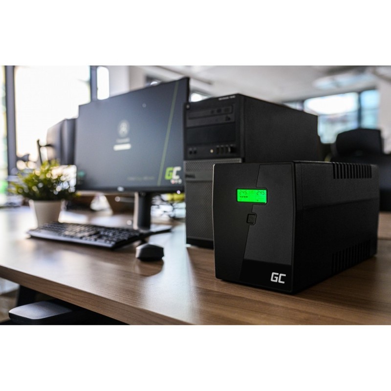 Green Cell UPS03 uninterruptible power supply (UPS) Line-Interactive 1.999 kVA 600 W 4 AC outlet(s) Green Cell UPS03 uninterruptible power supply (UPS) Line-Interactive 1.999 kVA 600 W 4 AC outlet(s)
