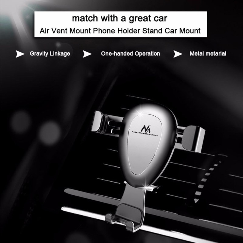 Maclean car phone holder, universal, for the ventilation grille, gravity, max. center distance 90mm, MC-324 Maclean car phone holder, universal, for the ventilation grille, gravity, max. center distance 90mm, MC-324