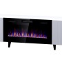 RTV cabinet PAFOS EF with electric fireplace 180x42x49 cm white matt