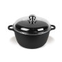 Maestro MR-4624C Pot with lid 24 cm 4 l Black