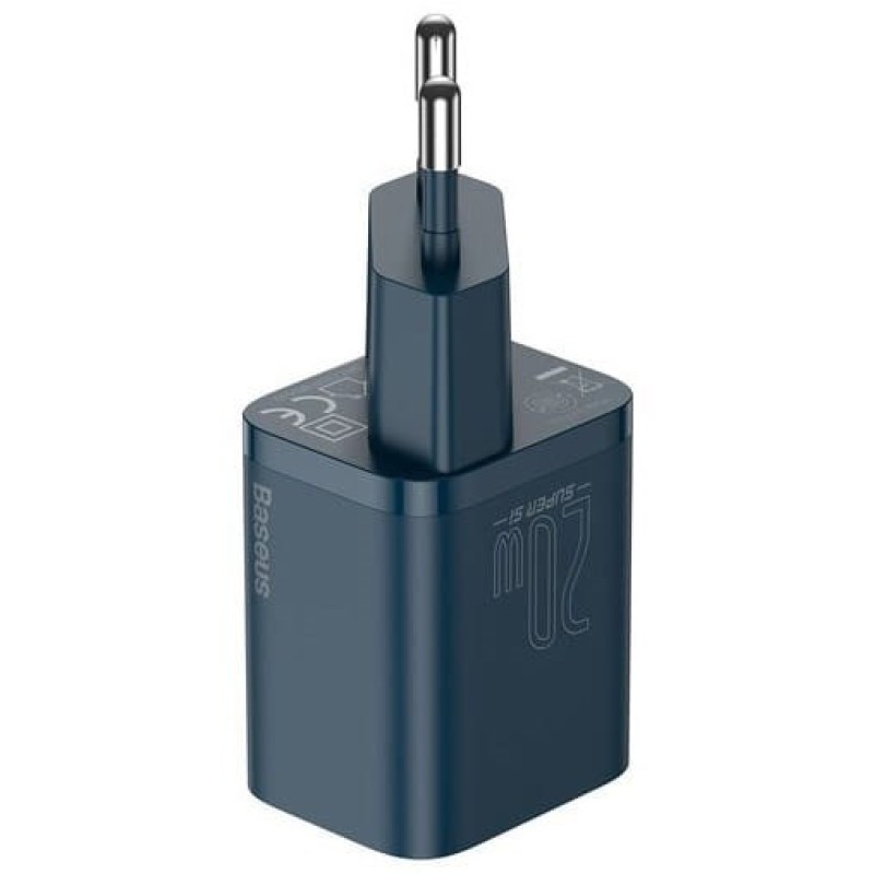 Baseus Super Si Power charger with USB-C to Lightning cable 20W Blue Baseus Super Si Power charger with USB-C to Lightning cable 20W Blue