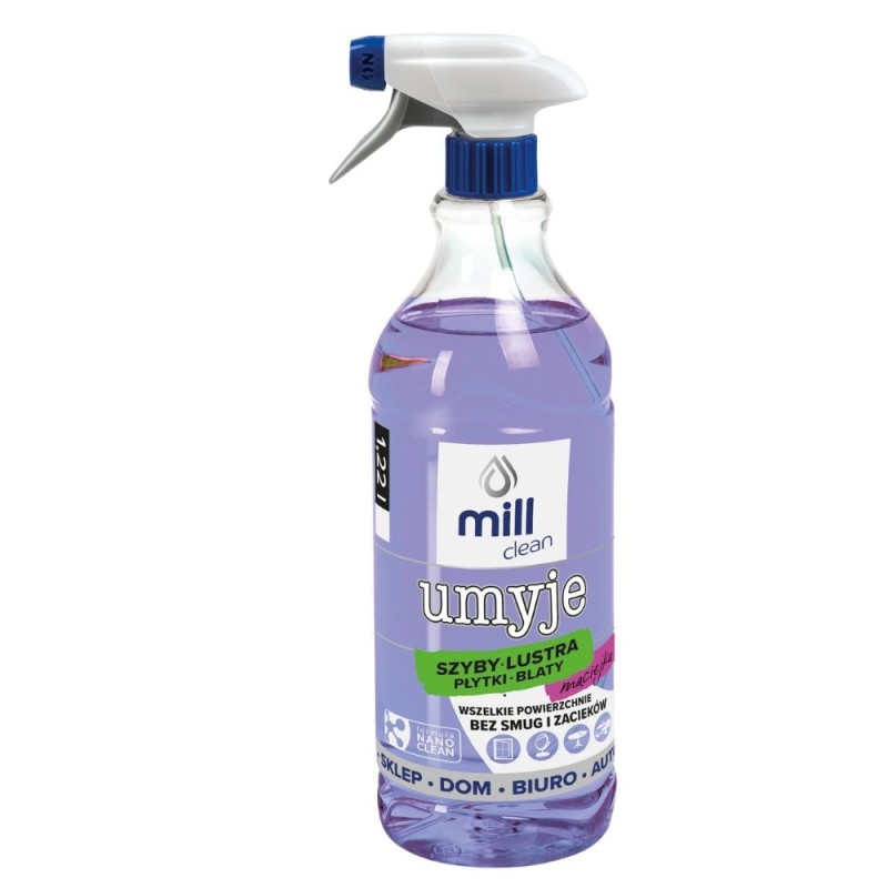 Mill Clean Wash liquid for cleaning windows, glass, mirrors, tiles with macchia fragrance 1.22 L Mill Clean Wash liquid for cleaning windows, glass, mirrors, tiles with macchia fragrance 1.22 L