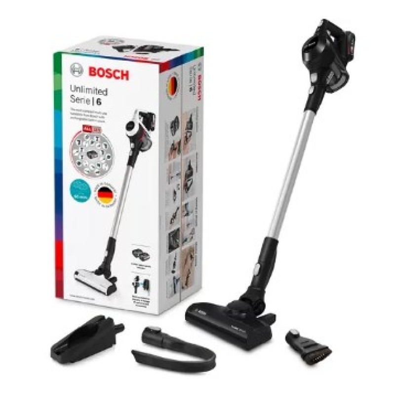 Bosch Serie 6 BBS611BSC stick vacuum/electric broom 2-in-1 stick vacuum Battery Dry Bagless Black 2.5 Ah Bosch Serie 6 BBS611BSC stick vacuum/electric broom 2-in-1 stick vacuum Battery Dry Bagless Black 2.5 Ah