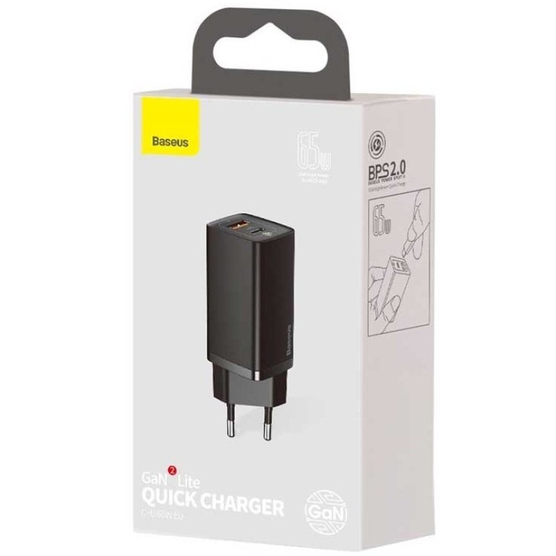 Baseus CCGAN2L-B01 mobile device charger Universal Black AC Fast charging Indoor Baseus CCGAN2L-B01 mobile device charger Universal Black AC Fast charging Indoor