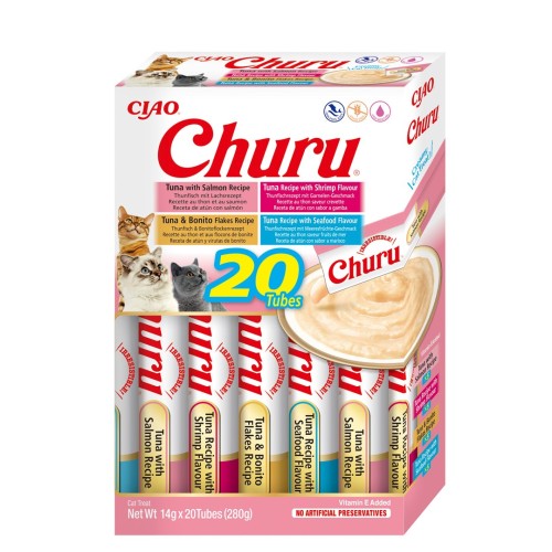 INABA Churu Variety box Seafood - cat treats - 20 x 14g